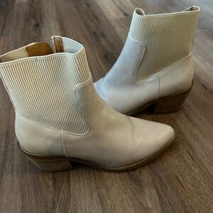 Dolce Vita Ivory Ankle Booties